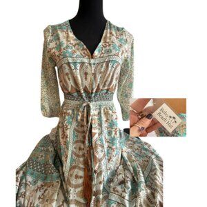 Boho Beach Hut Floral Maxi Dress